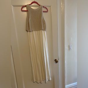 Moth White Maxi Dress with Sweater Top